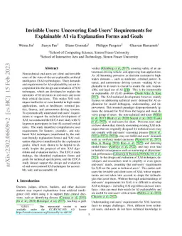 Invisible Users: Uncovering End-Users' Requirements for Explainable AI
  via Explanation Forms and Goals