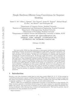 Simple Hardware-Efficient Long Convolutions for Sequence Modeling
