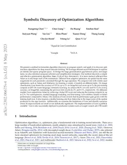 Symbolic Discovery of Optimization Algorithms