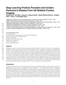 Deep Learning Predicts Prevalent and Incident Parkinson's Disease From
  UK Biobank Fundus Imaging