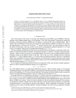 Kernelized Diffusion maps