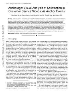Anchorage: Visual Analysis of Satisfaction in Customer Service Videos
  via Anchor Events