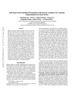 Self-Supervised Likelihood Estimation with Energy Guidance for Anomaly Segmentation in Urban Scenes