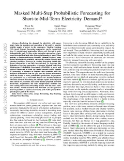 Masked Multi-Step Probabilistic Forecasting for Short-to-Mid-Term
  Electricity Demand