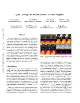 VQ3D: Learning a 3D-Aware Generative Model on ImageNet