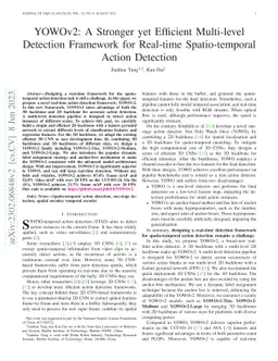 YOWOv2: A Stronger yet Efficient Multi-level Detection Framework for
  Real-time Spatio-temporal Action Detection