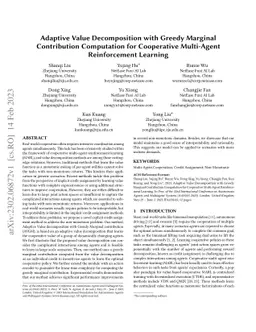 Adaptive Value Decomposition with Greedy Marginal Contribution
  Computation for Cooperative Multi-Agent Reinforcement Learning