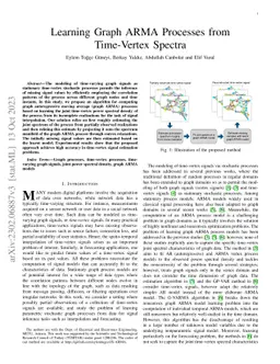 Learning Graph ARMA Processes from Time-Vertex Spectra