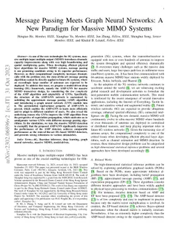 Message Passing Meets Graph Neural Networks: A New Paradigm for Massive
  MIMO Systems