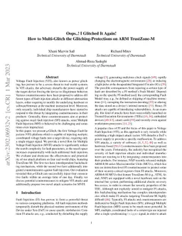 Oops..! I Glitched It Again! How to Multi-Glitch the
  Glitching-Protections on ARM TrustZone-M