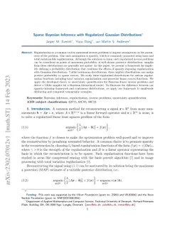 Sparse Bayesian Inference with Regularized Gaussian Distributions