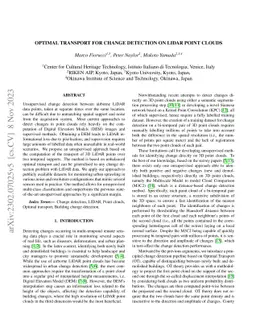 Optimal Transport for Change Detection on LiDAR Point Clouds