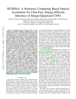 SCONNA: A Stochastic Computing Based Optical Accelerator for Ultra-Fast,
  Energy-Efficient Inference of Integer-Quantized CNNs