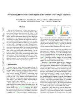 Normalizing Flow based Feature Synthesis for Outlier-Aware Object
  Detection