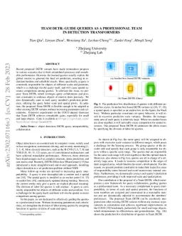 Team DETR: Guide Queries as a Professional Team in Detection
  Transformers