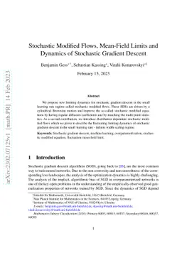 Stochastic Modified Flows, Mean-Field Limits and Dynamics of Stochastic
  Gradient Descent