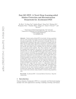 Fast-MC-PET: A Novel Deep Learning-aided Motion Correction and
  Reconstruction Framework for Accelerated PET