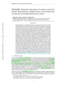 EPISODE: Episodic Gradient Clipping with Periodic Resampled Corrections
  for Federated Learning with Heterogeneous Data