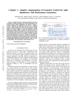 $\mathcal{L}_1$Quad: $\mathcal{L}_1$ Adaptive Augmentation of Geometric
  Control for Agile Quadrotors with Performance Guarantees