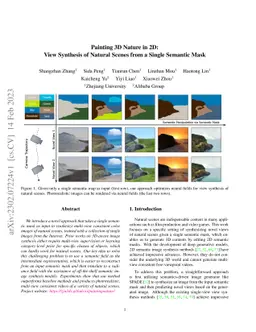 Painting 3D Nature in 2D: View Synthesis of Natural Scenes from a Single Semantic Mask