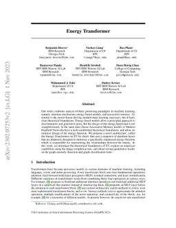 Energy Transformer