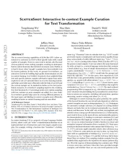 ScatterShot: Interactive In-context Example Curation for Text
  Transformation