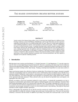 Tag-based annotation creates better avatars