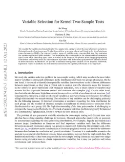 Variable Selection for Kernel Two-Sample Tests