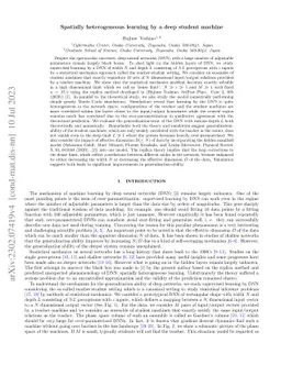 Spatially heterogeneous learning by a deep student machine