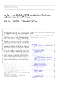 A Survey on Global LiDAR Localization: Challenges, Advances and Open
  Problems
