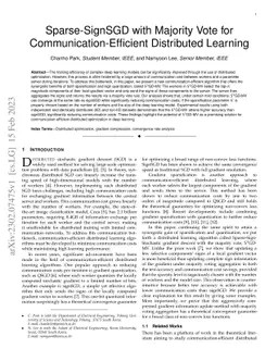 Sparse-SignSGD with Majority Vote for Communication-Efficient
  Distributed Learning