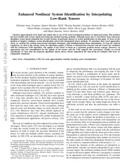 Enhanced Nonlinear System Identification by Interpolating Low-Rank
  Tensors