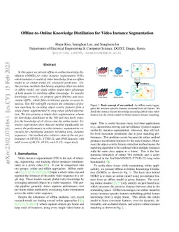 Offline-to-Online Knowledge Distillation for Video Instance Segmentation
