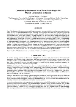Uncertainty-Estimation with Normalized Logits for Out-of-Distribution
  Detection