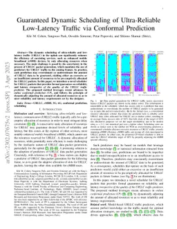 Guaranteed Dynamic Scheduling of Ultra-Reliable Low-Latency Traffic via
  Conformal Prediction