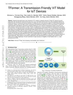 TFormer: A Transmission-Friendly ViT Model for IoT Devices