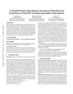 Is ChatGPT better than Human Annotators? Potential and Limitations of
  ChatGPT in Explaining Implicit Hate Speech