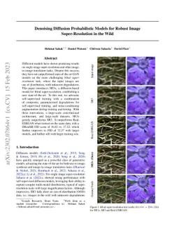 Denoising Diffusion Probabilistic Models for Robust Image
  Super-Resolution in the Wild