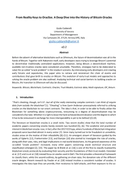From Reality Keys to Oraclize. A Deep Dive into the History of Bitcoin
  Oracles