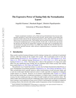 The Expressive Power of Tuning Only the Normalization Layers
