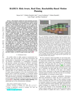 RADIUS: Risk-Aware, Real-Time, Reachability-Based Motion Planning