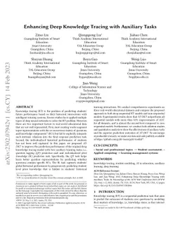 Enhancing Deep Knowledge Tracing with Auxiliary Tasks