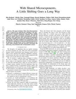 With Shared Microexponents, A Little Shifting Goes a Long Way