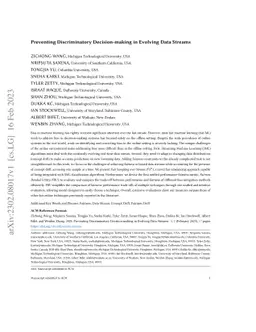 Preventing Discriminatory Decision-making in Evolving Data Streams