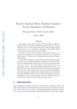 Fourier Analysis Meets Runtime Analysis: Precise Runtimes on Plateaus