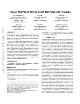 Robust Mid-Pass Filtering Graph Convolutional Networks