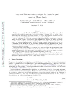 Improved Discretization Analysis for Underdamped Langevin Monte Carlo