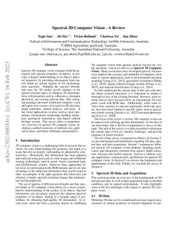 Spectral 3D Computer Vision -- A Review