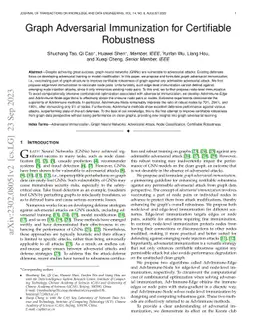 Graph Adversarial Immunization for Certifiable Robustness