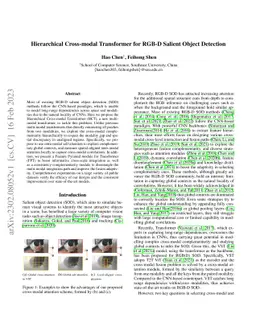 Hierarchical Cross-modal Transformer for RGB-D Salient Object Detection